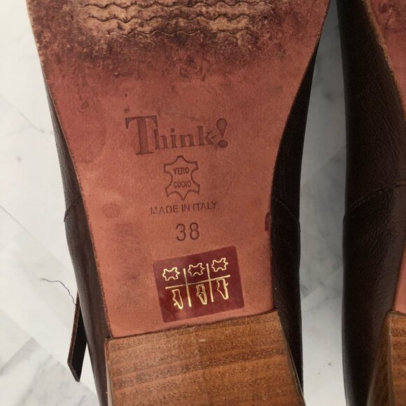 THINK! Mary Jane Leather Heels Size EU=38/ US=7 - Picture 8 of 8